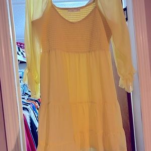 Lush Boutique Dress - Large - babydoll style - yellow